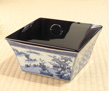 小川文斎 祥瑞写 四方平水指