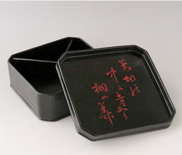 時代 内歌蒔絵 弁当箱 10客揃